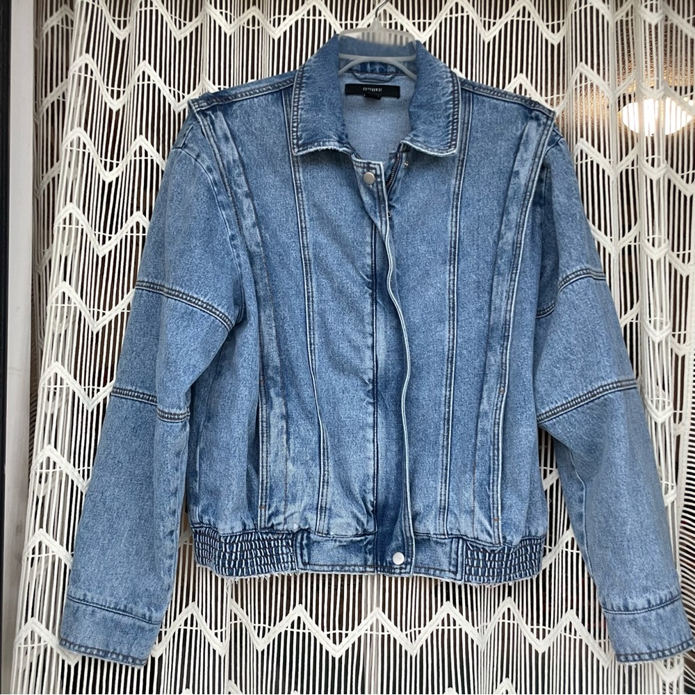 Denim bomber jacket